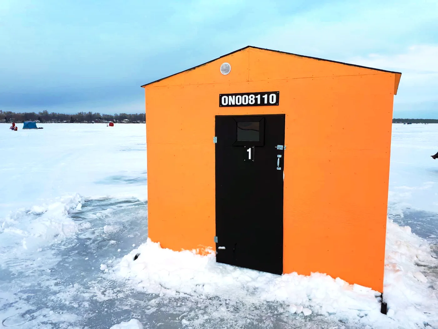 Ice fishing at Cooks Bay Marina 1